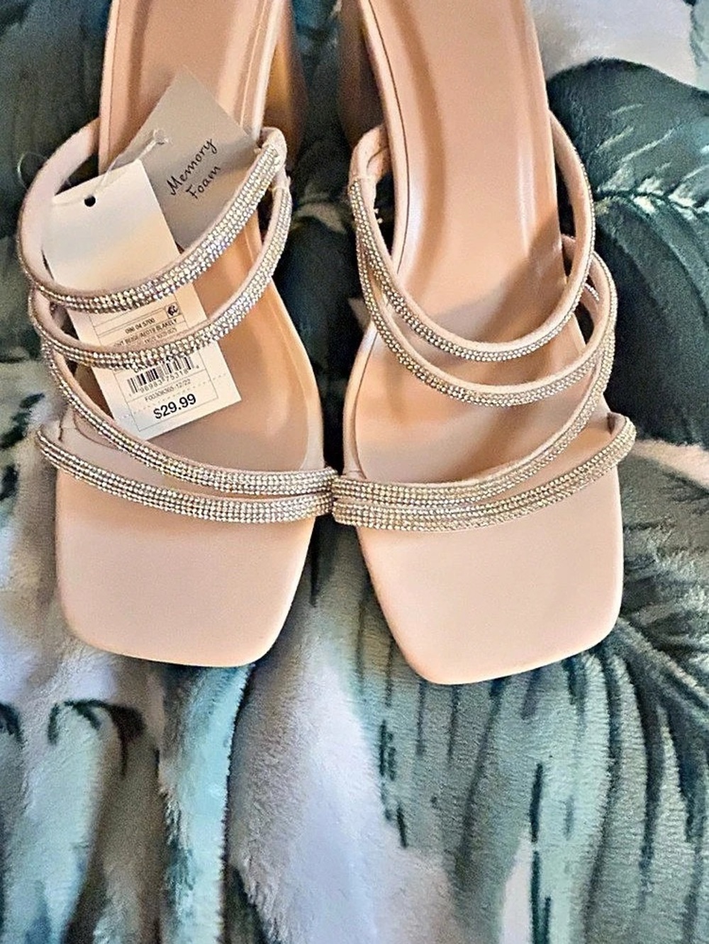 New Day Rhinestone Strap Sandals in Pink US 7.5 NWT
